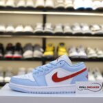 Giày Air Jordan 1 Low Blue Grey Dune Red Best Quality