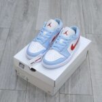 Giày Air Jordan 1 Low Blue Grey Dune Red Best Quality