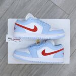 Giày Air Jordan 1 Low Blue Grey Dune Red Best Quality