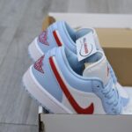 Giày Air Jordan 1 Low Blue Grey Dune Red Best Quality