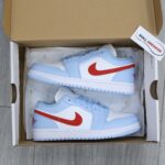 Giày Air Jordan 1 Low Blue Grey Dune Red Best Quality