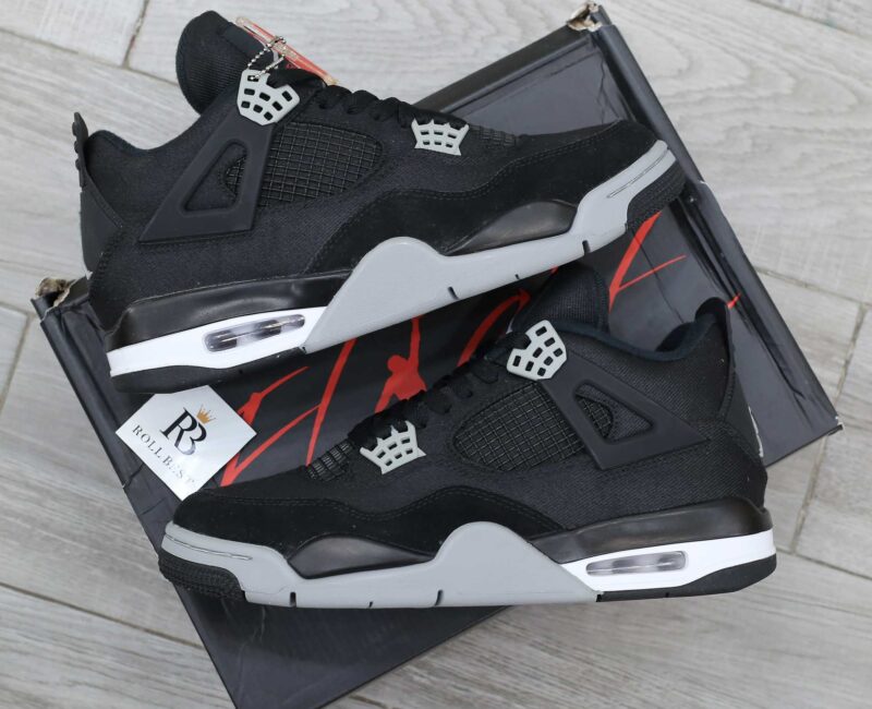 Giày Nike Air Jordan 4 Retro ‘Black Canvas’