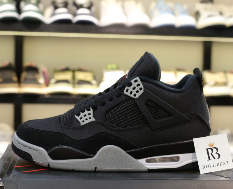 Giày Nike Air Jordan 4 Retro ‘Black Canvas’