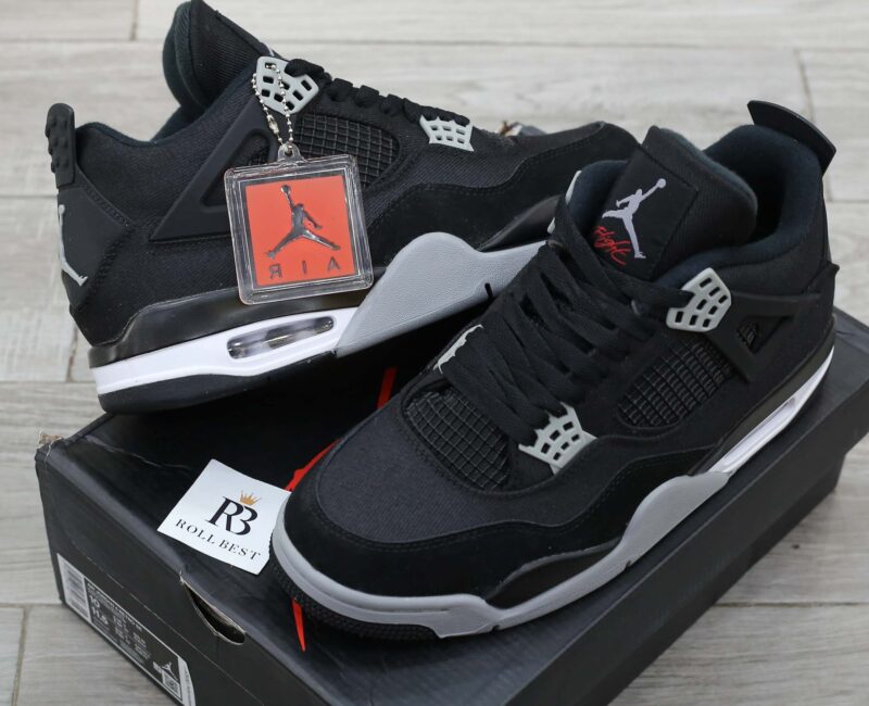 Giày Nike Air Jordan 4 Retro ‘Black Canvas’