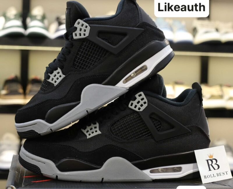 Giày Nike Air Jordan 4 Retro ‘Black Canvas’