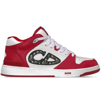 Giày Dior B57 Mid Red White Dior Oblique Jacquard Best Quality