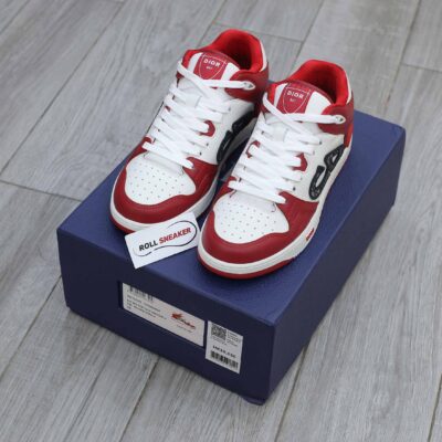 Giày Dior B57 Mid Red White Dior Oblique Jacquard Best Quality