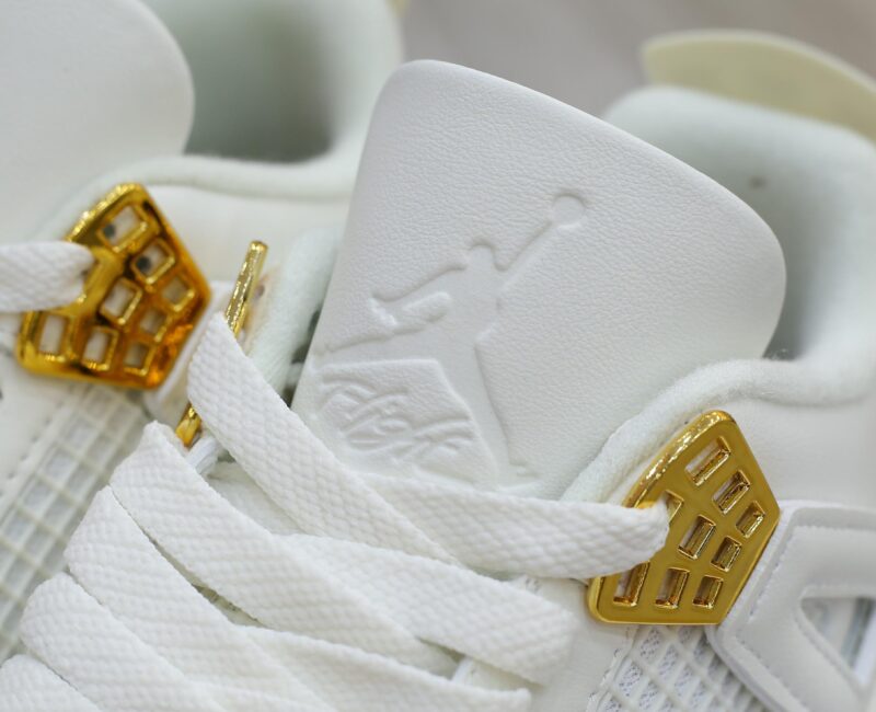 Giày Nike Air Jordan 4 Sail Metallic Gold Like Auth