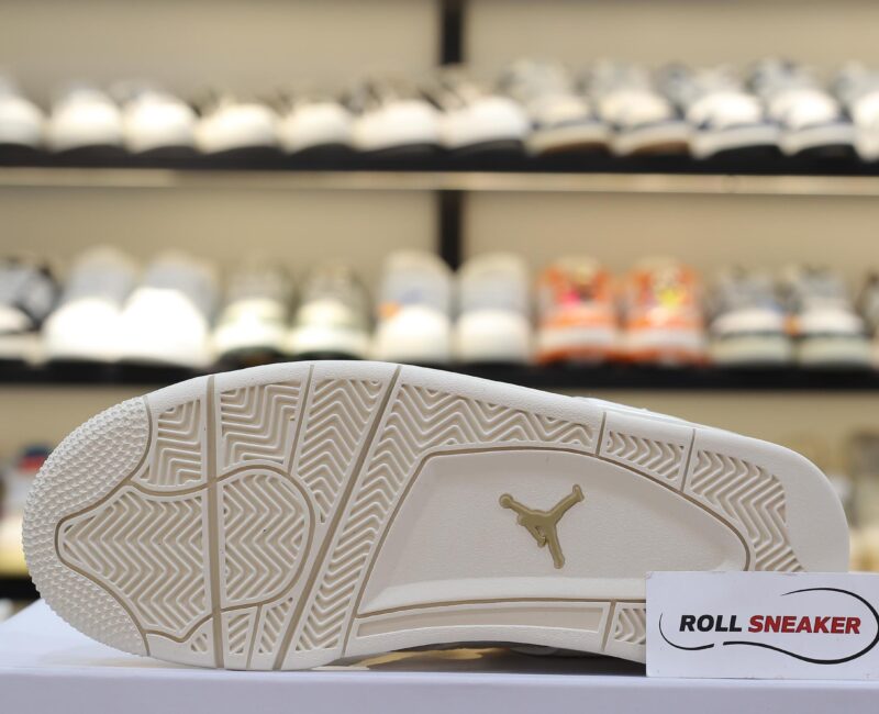 Giày Nike Air Jordan 4 Sail Metallic Gold Like Auth