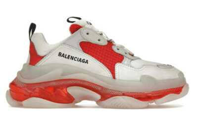 Giày Balenciaga Triple S Clear Sole White Red Best Quality