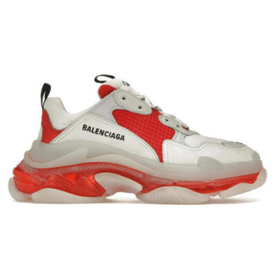 Giày Balenciaga Triple S Clear Sole White Red Best Quality
