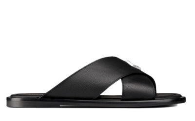 Dép Dior Alias Sandal Black Grained Calfskin Best Quality