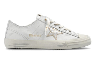 Giày Golden Goose Women's Metallic Silver V-star 2 Sneakers Best Quality