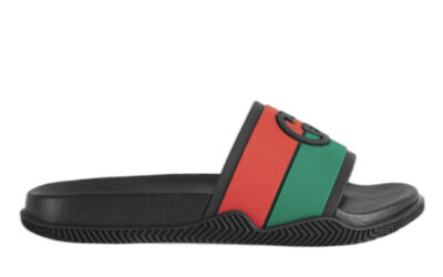 Dép Gucci Interlocking G Slide Black Like Auth