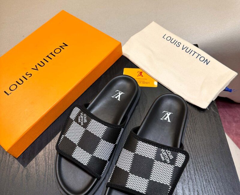 Dép Louis Vuitton Miami Mules Graphite Best Quality