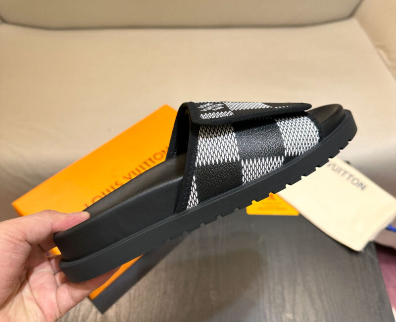 Dép Louis Vuitton Miami Mules Graphite Best Quality