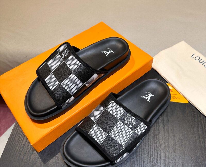 Dép Louis Vuitton Miami Mules Graphite Best Quality