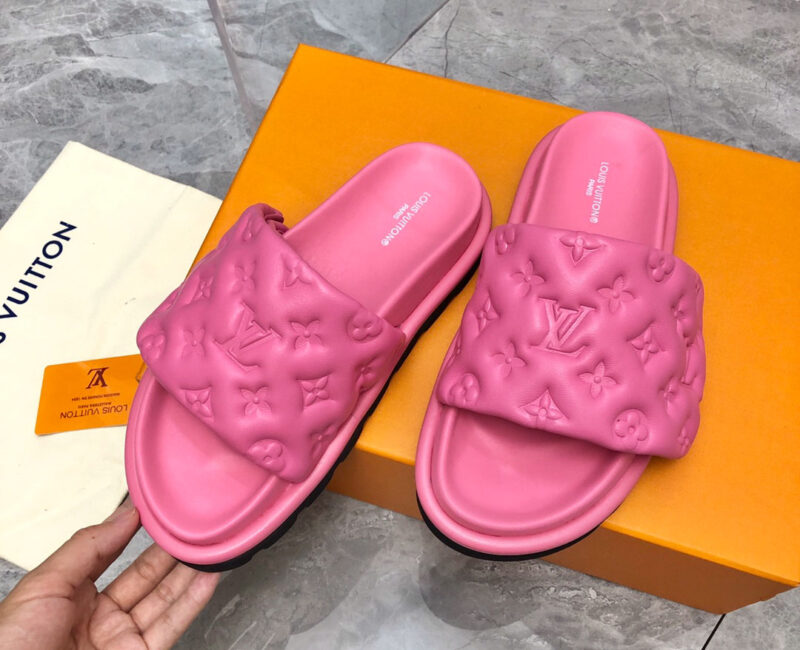 Dép Louis Vuitton Pool Pillow Flat Comfort Mule Pink