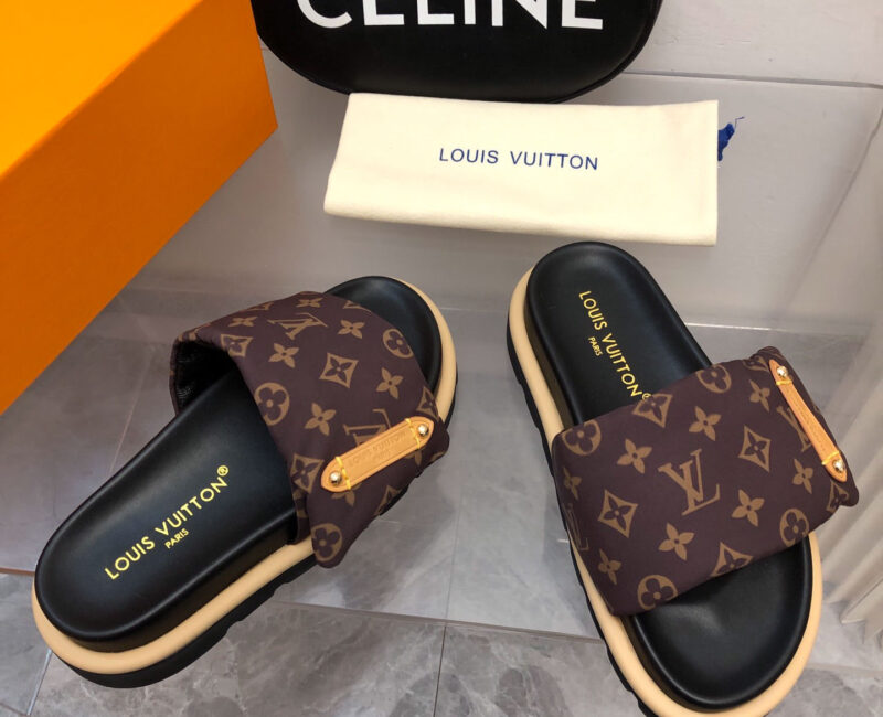 Dép Louis Vuitton Pool Pillow Mules Cacao Brown Best Quality