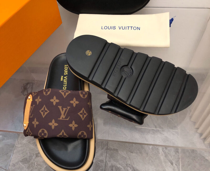 Dép Louis Vuitton Pool Pillow Mules Cacao Brown Best Quality