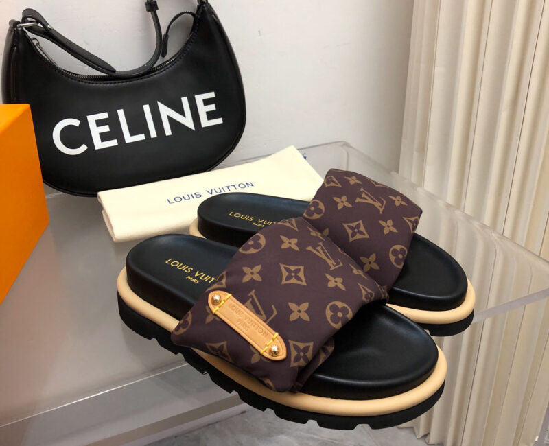 Dép Louis Vuitton Pool Pillow Mules Cacao Brown Best Quality