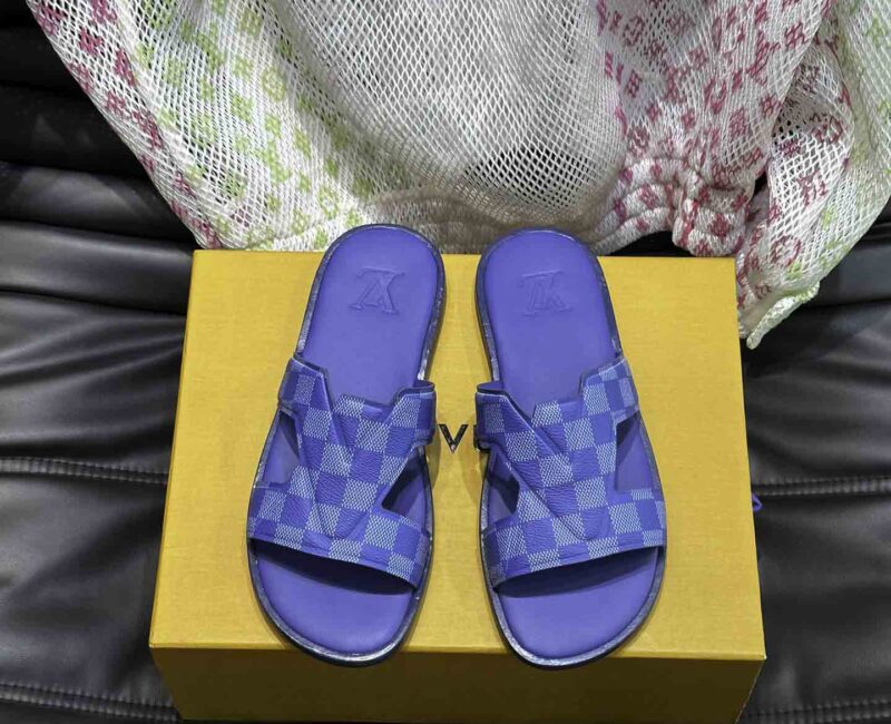 Dép LV Oasis Mule Damier Blue Best Quality