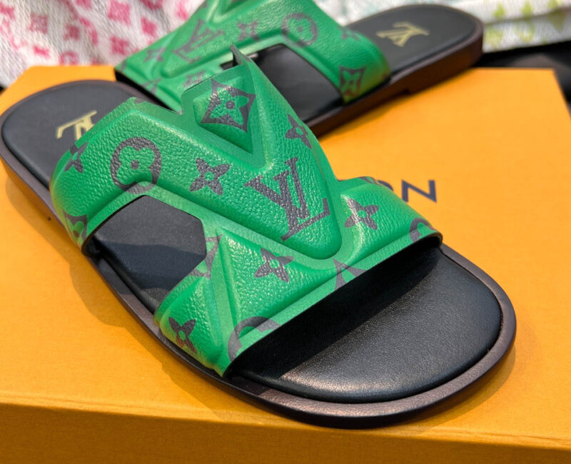 Dép LV Oasis Mule Monogram Eclipse Green Best Quality