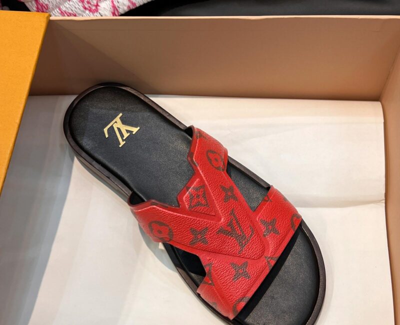 Dép LV Oasis Mule Monogram Eclipse Red Best Quality