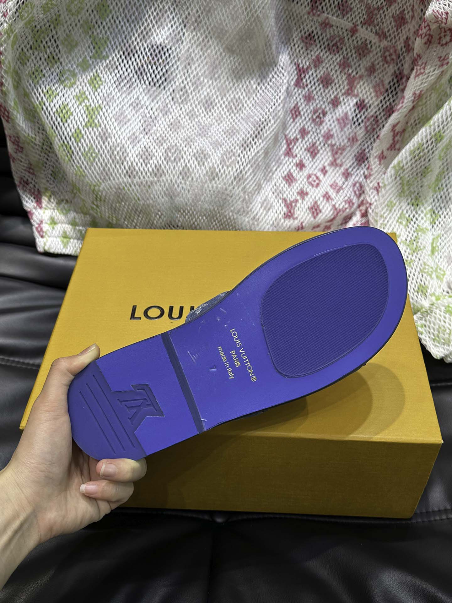 Dép Nam Louis Vuitton Oasis Mules Monogram Denim