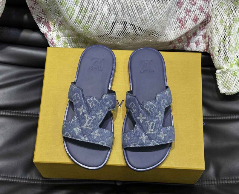 Dép Nam Louis Vuitton Oasis Mules Monogram Denim