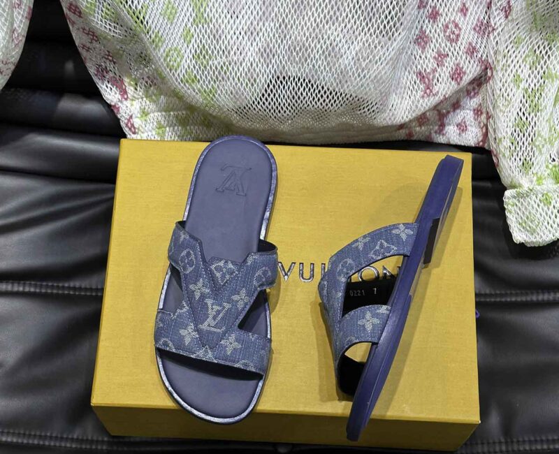 Dép Nam Louis Vuitton Oasis Mules Monogram Denim