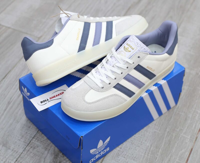 Giày Adidas Originals Gazelle Indoor White Navy Like Auth