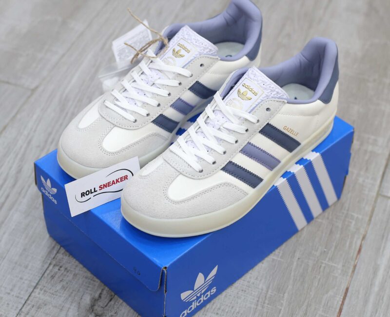 Giày Adidas Originals Gazelle Indoor White Navy Like Auth