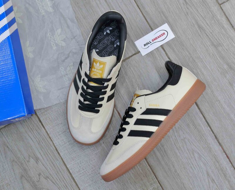 Giày Adidas Samba OG White Black Sand Strata Like Auth