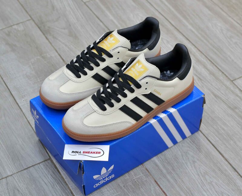 Giày Adidas Samba OG White Black Sand Strata Like Auth