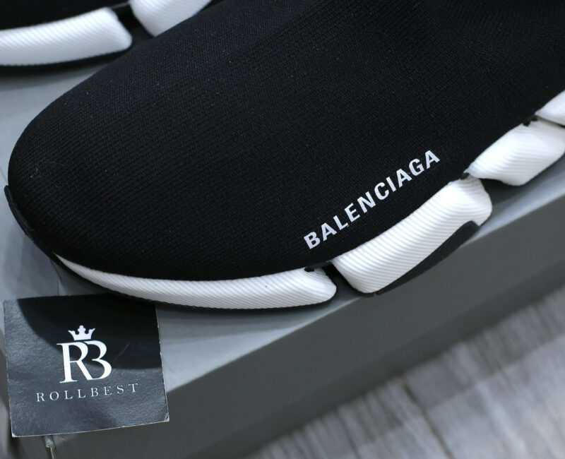 Giày Balenciaga Man Black And White Speed 2.0 Best Quality