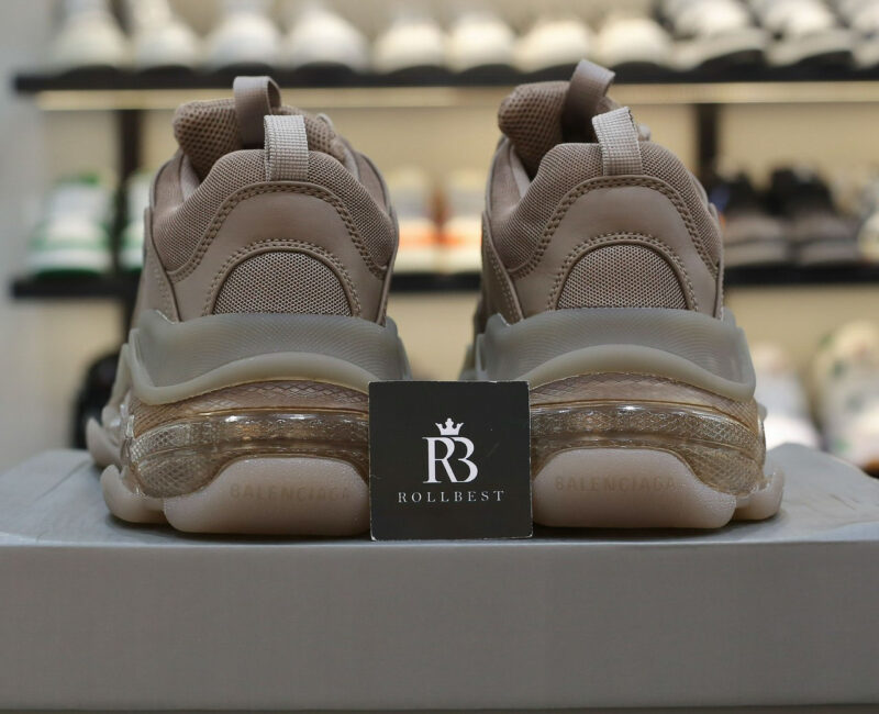 Giày Balenciaga Triple S Clear Sole Sneaker in Brown Like Auth