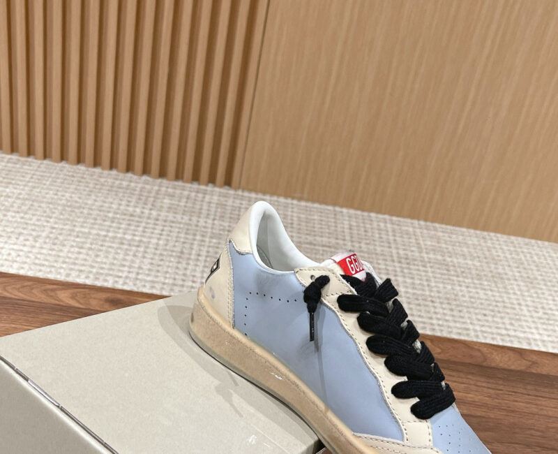 Giày Golden Goose Ball Star Leather Trainers Blue Best Quality