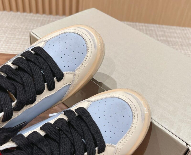 Giày Golden Goose Ball Star Leather Trainers Blue Best Quality