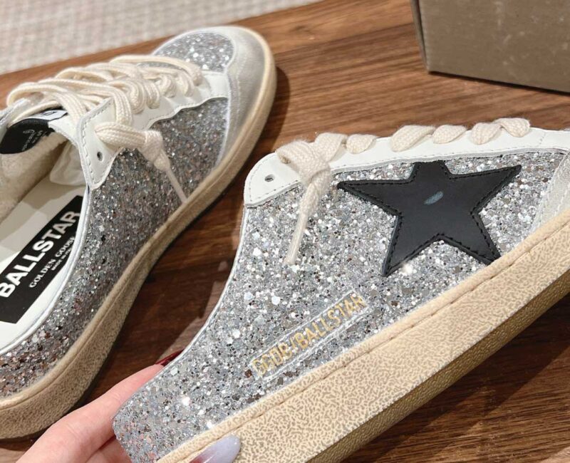 Giày Golden Goose Ball Star Slip on Glitter Detailing Best Quality