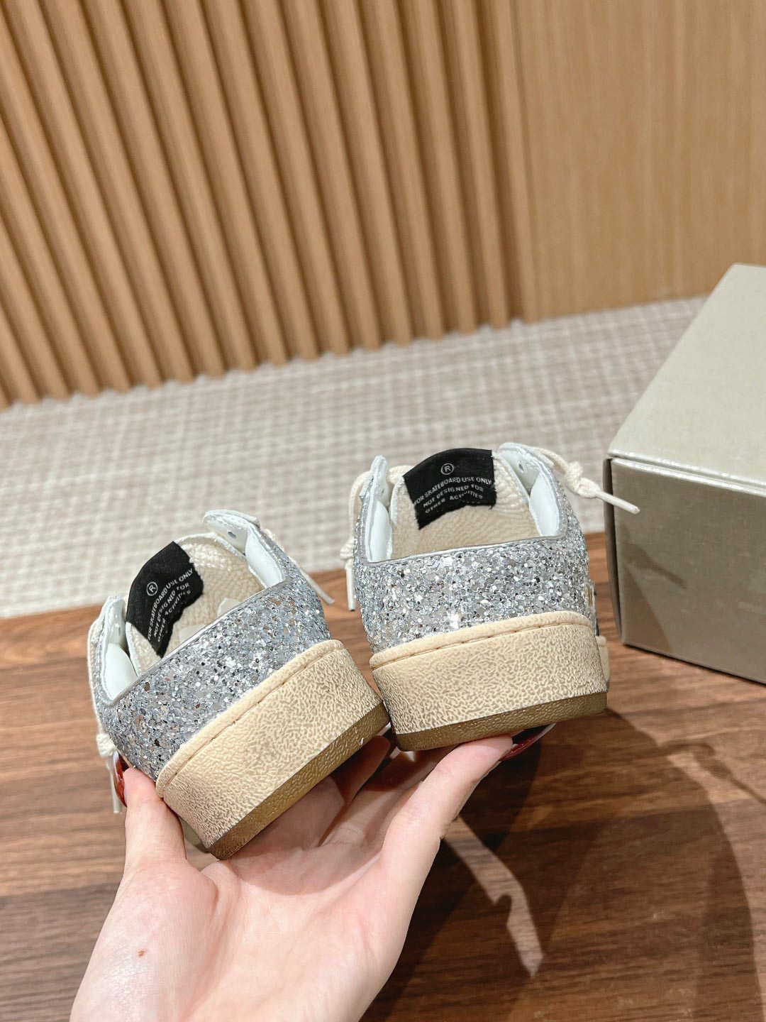 Giày Golden Goose Ball Star Slip on Glitter Detailing Best Quality