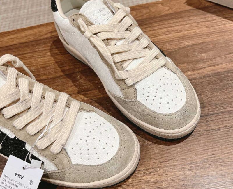 Giày Golden Goose Ball Star Taupe Grey