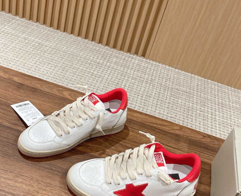 Giày Golden Goose Ball Star White Red Best Quality