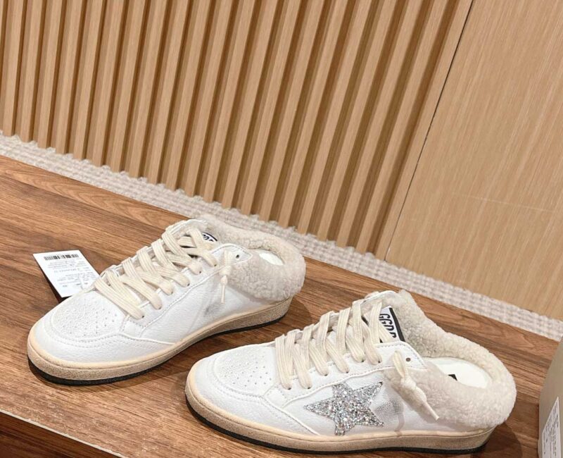 Giày Golden Goose baskets Ball Star Sabot White Beige Best Quality