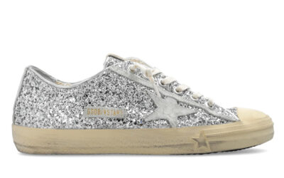 Giày Golden Goose Deluxe Brand V-Star Glittered Lace-Up Best Quality