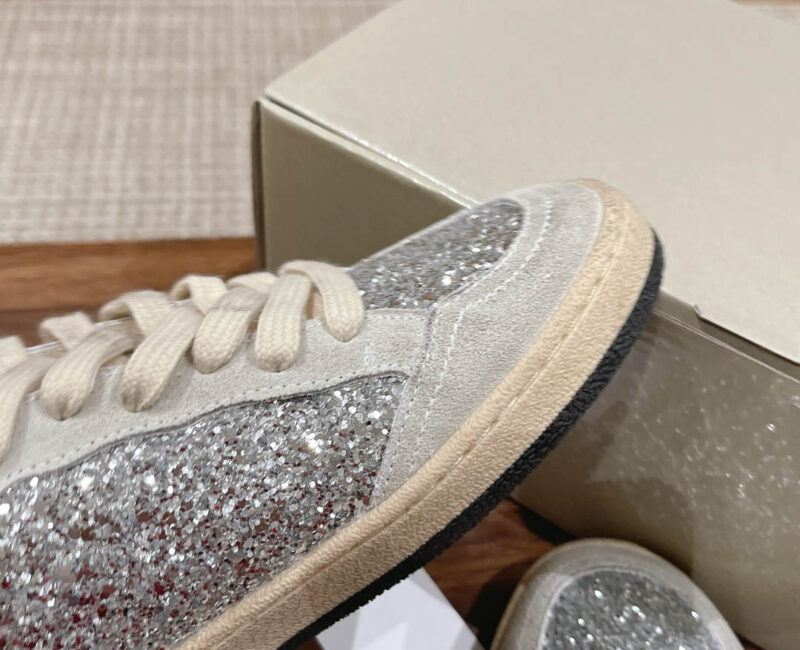 Giày Golden Goose Glitter Ball Star Sneakers Silver Best Quality