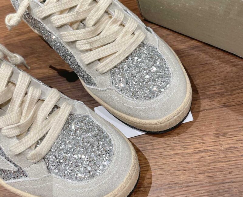 Giày Golden Goose Glitter Ball Star Sneakers Silver Best Quality