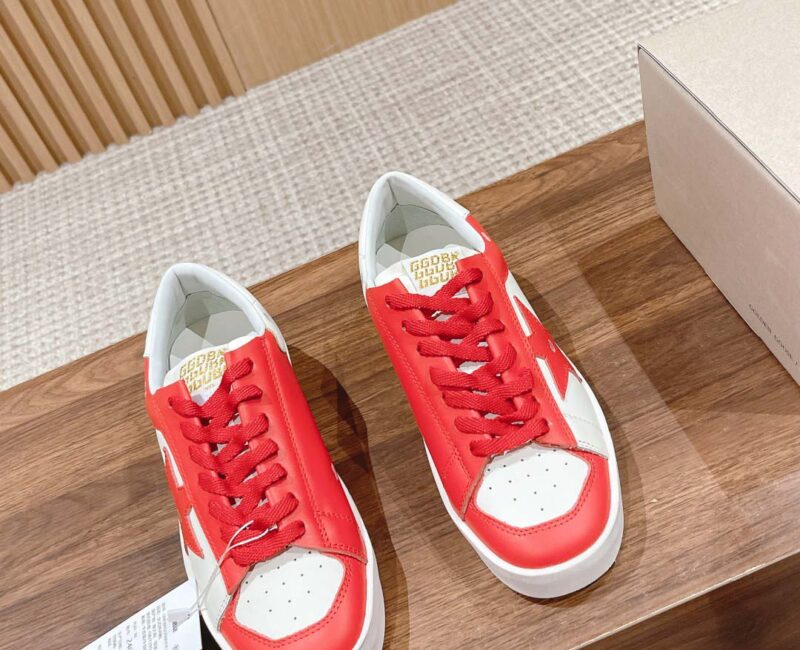 Giày Golden Goose Leather Stardan Red Sneakers Best Quality