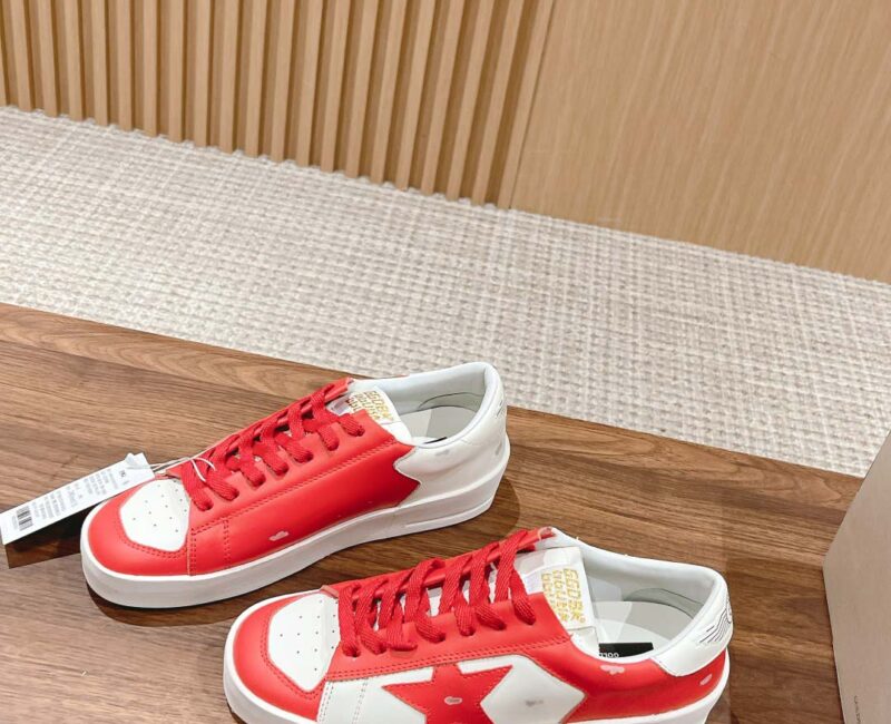 Giày Golden Goose Leather Stardan Red Sneakers Best Quality