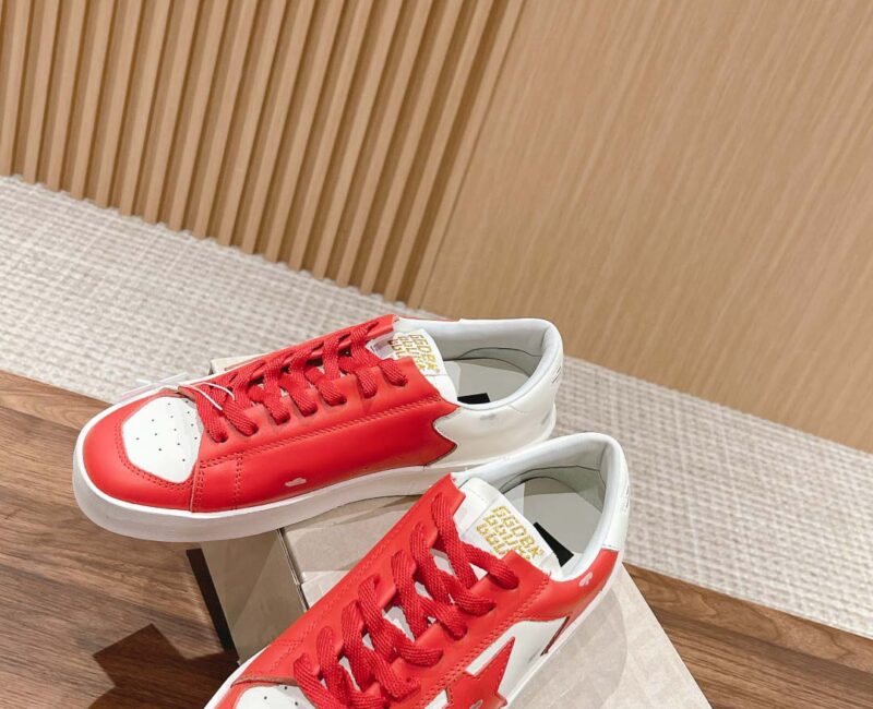 Giày Golden Goose Leather Stardan Red Sneakers Best Quality